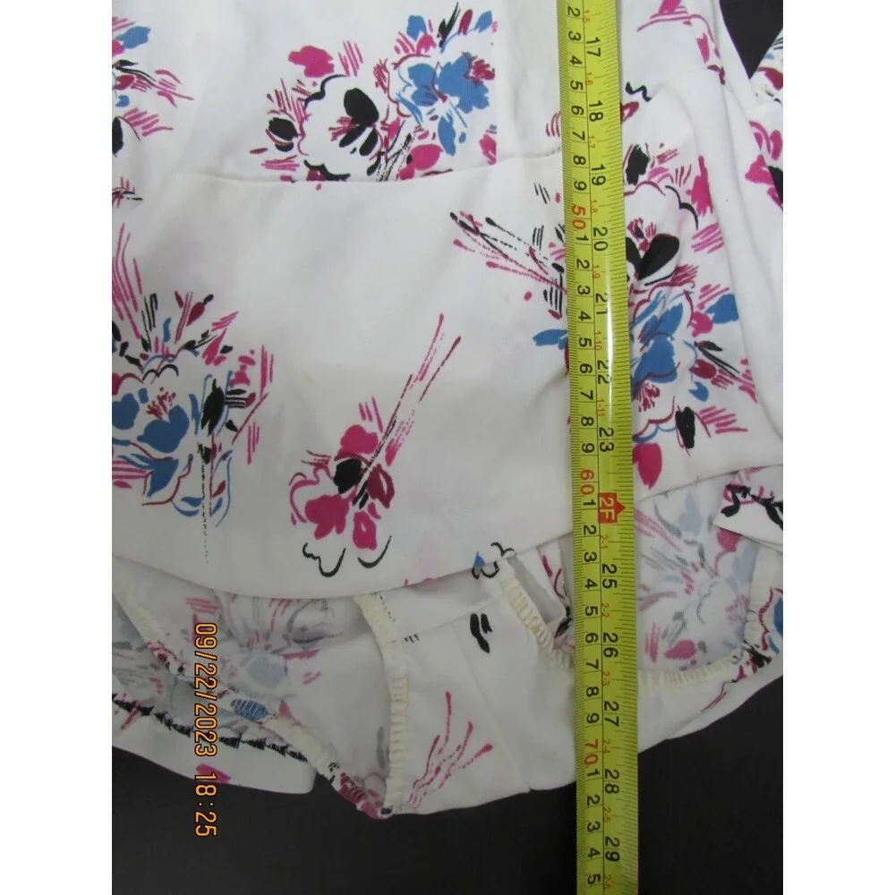 Vintage skating 3 dresses collar floral orange blue short s 70's Blue roller ice